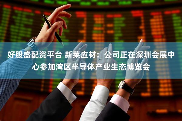 好股盛配资平台 新莱应材：公司正在深圳会展中心参加湾区半导体产业生态博览会